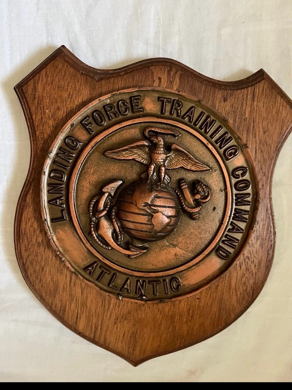 Vintage Marine Corps Atlantic Landing Force Command Training Plaque